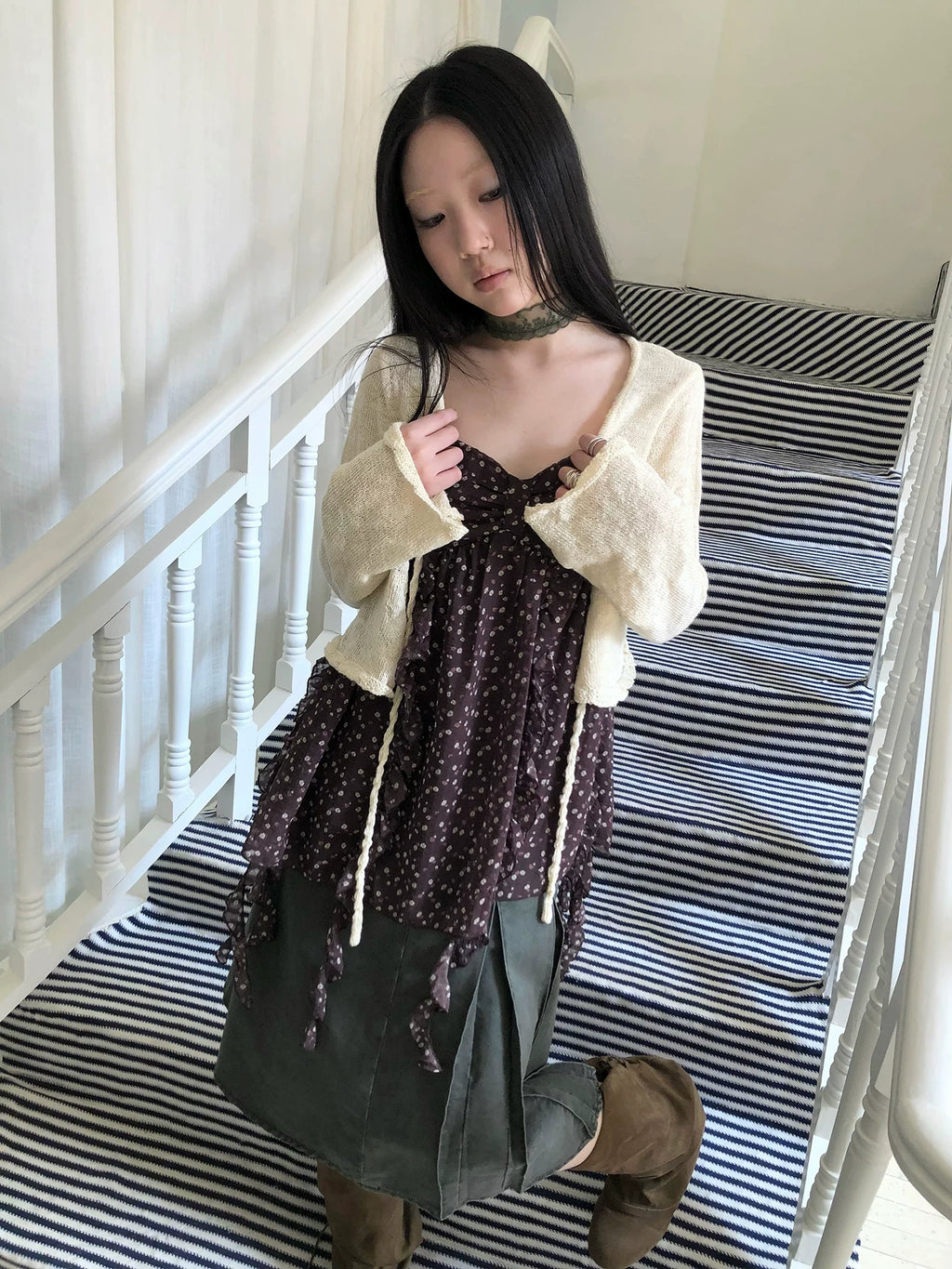 Ang: Project Vintage Strap-on Knitted Cardigan Jacket