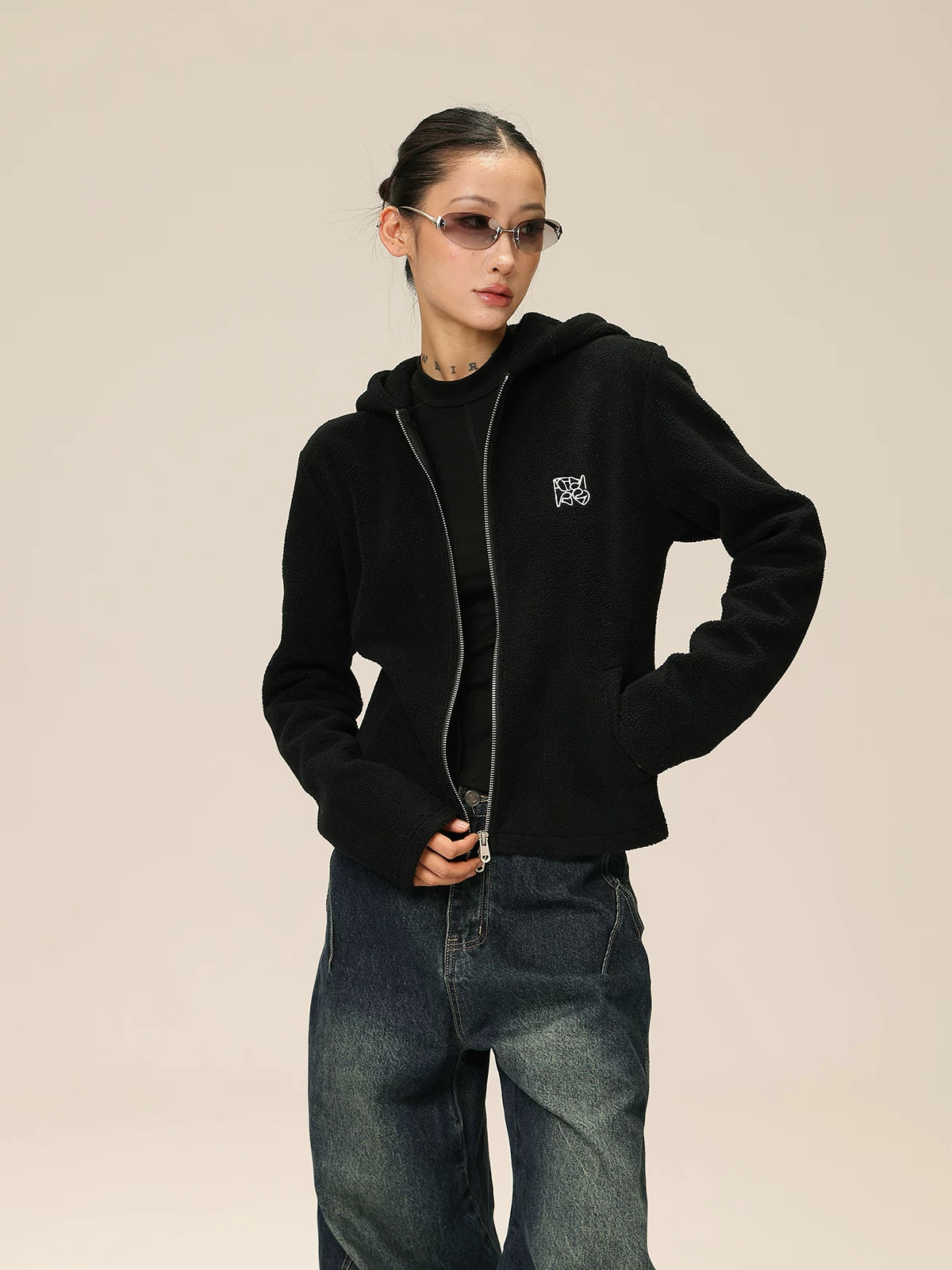 AceStudios Cat Ears Short Hooded Sweater Jacket