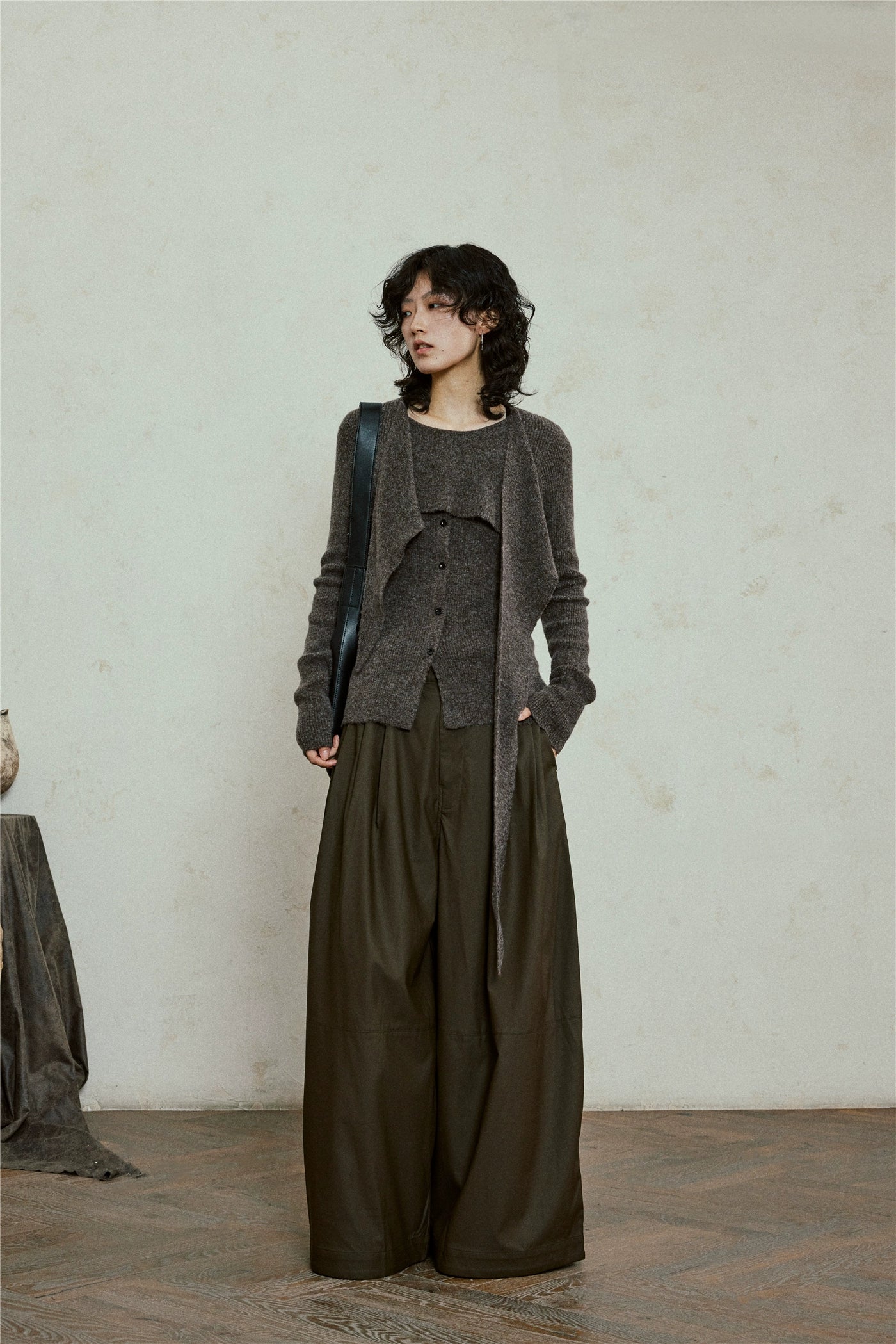 SUNYVONN Irregular Streamer Knitted Sweater
