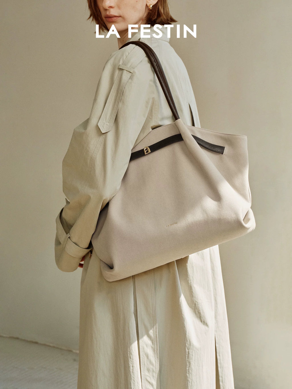 La Festin Suede Underarm Large Capacity Tote Bag