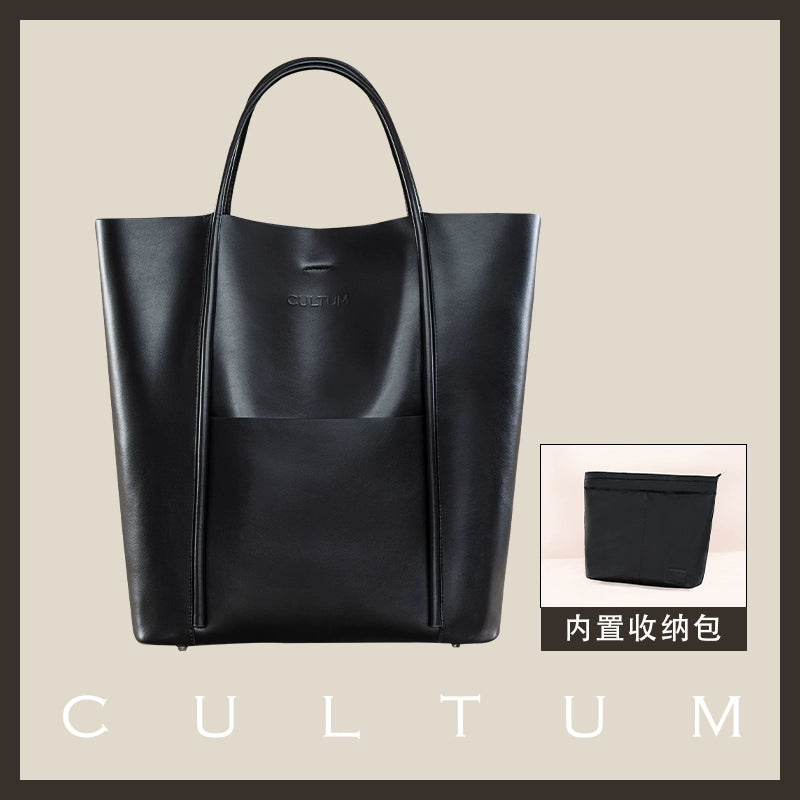 CULTUM Commuter Large Capacity Cowhide Tote Bag