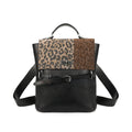JANDRESS Spliced Leopard Leopard Belt Buckle Backpack