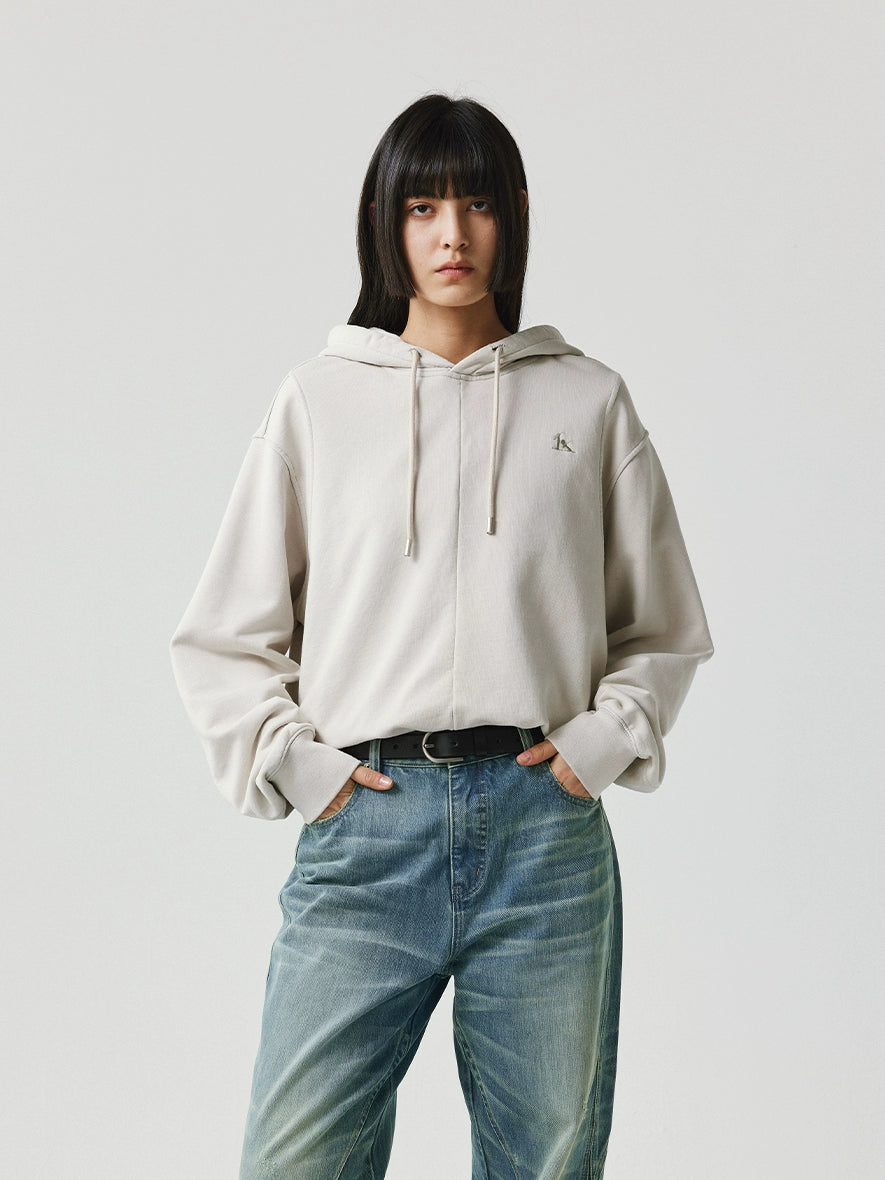 LIMPIDOCULUS Versatile Short Made Old Hooded Sweater