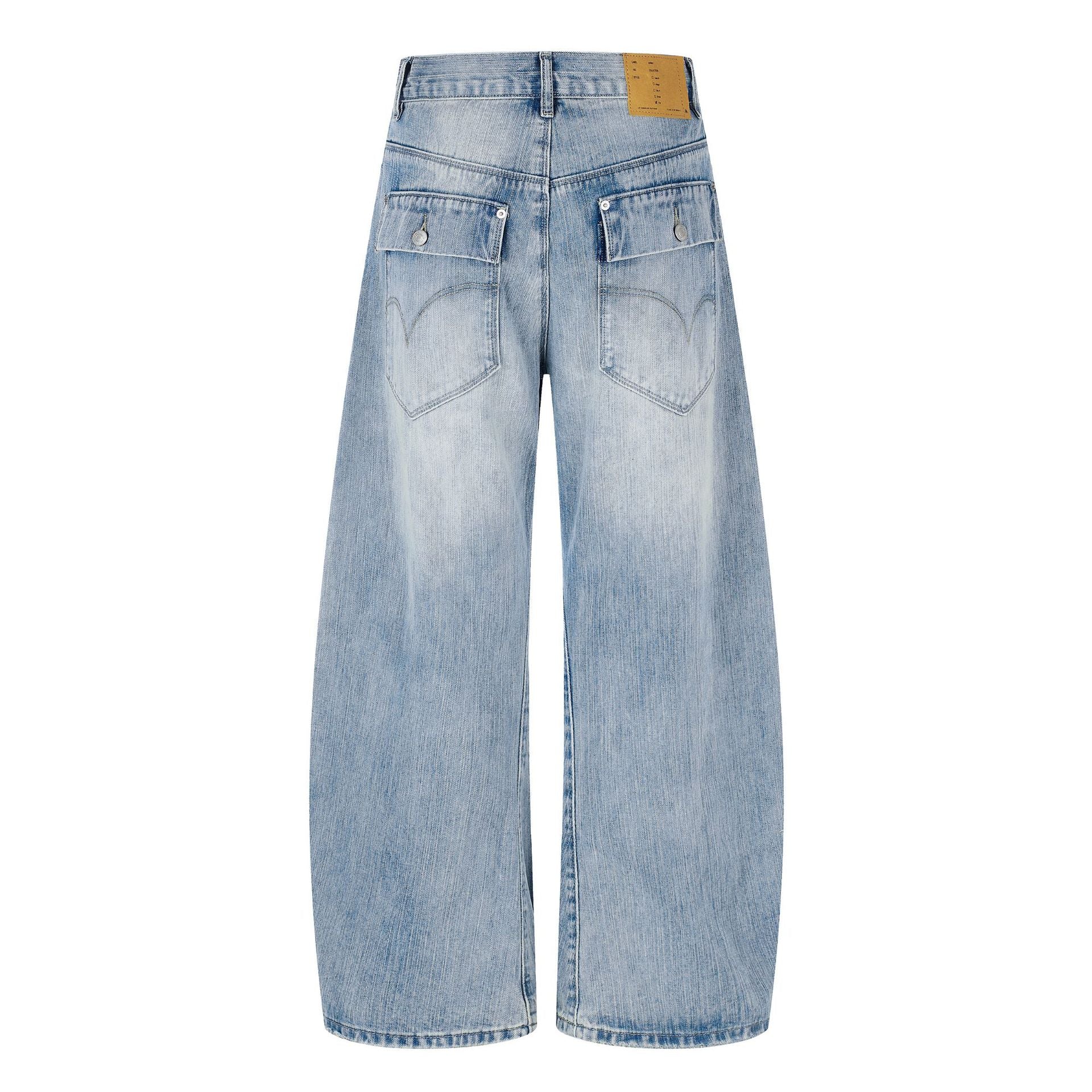 11KN Retro Loose Old Stitched Jeans