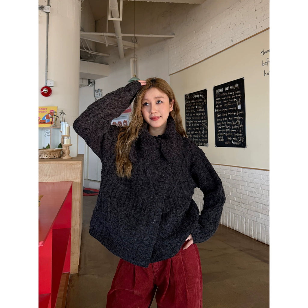 CCYE Lapel Lazy Sweater Jacket