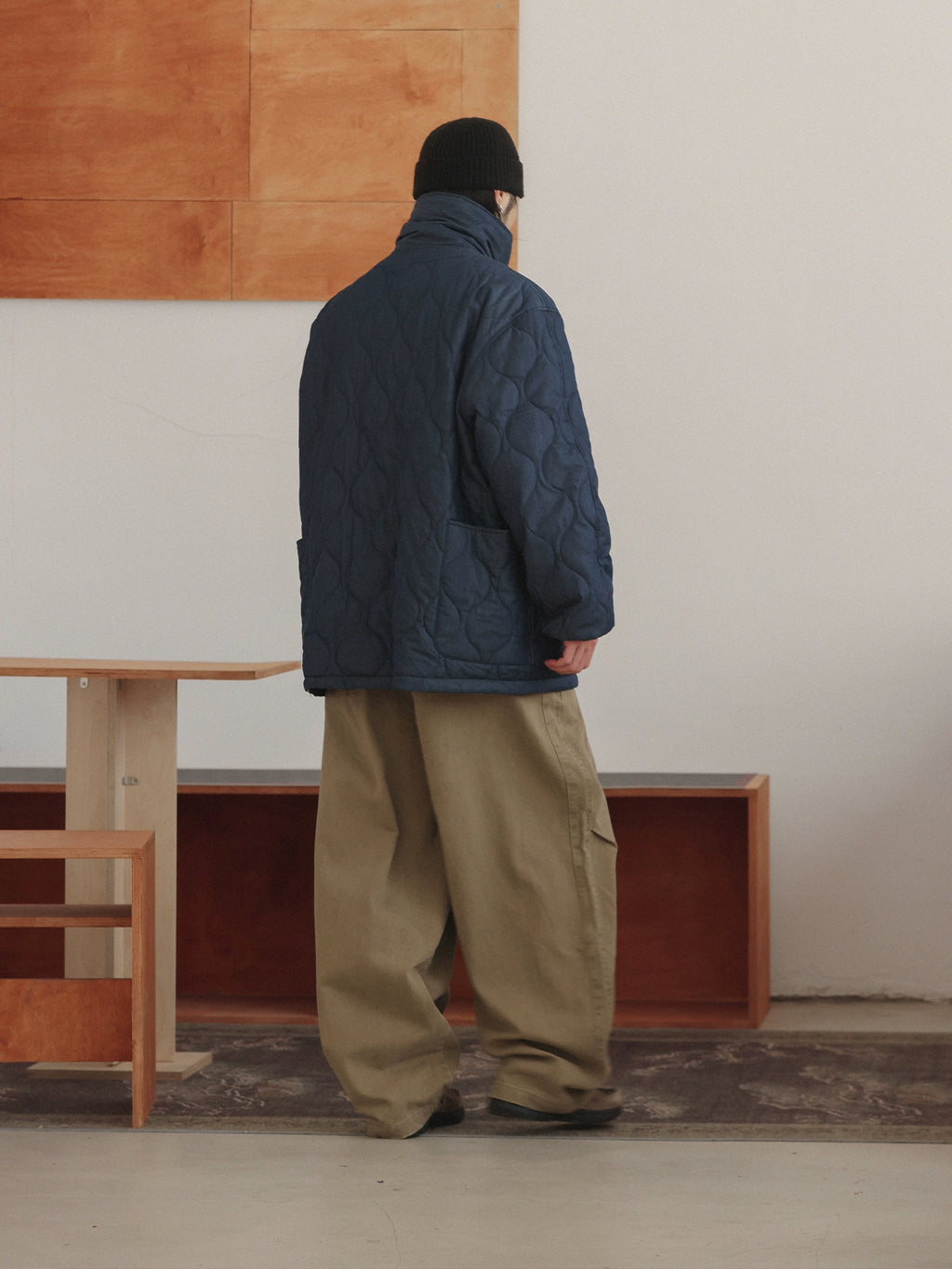 NOEARS Collarless Loose Big Pocket Vintage Coat
