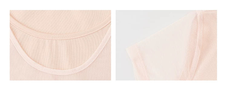 VOOE Fake Two-piece Splicing Mesh Slim Tee