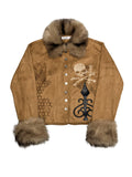 PAIKI Desert Fringed Skull Fur Collar Jacket