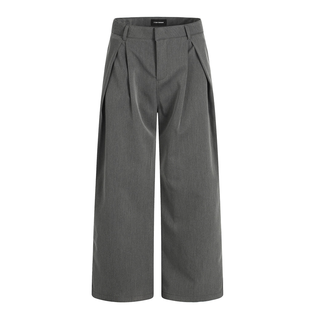 11KN Drape Pleated Loose and Thin Trousers