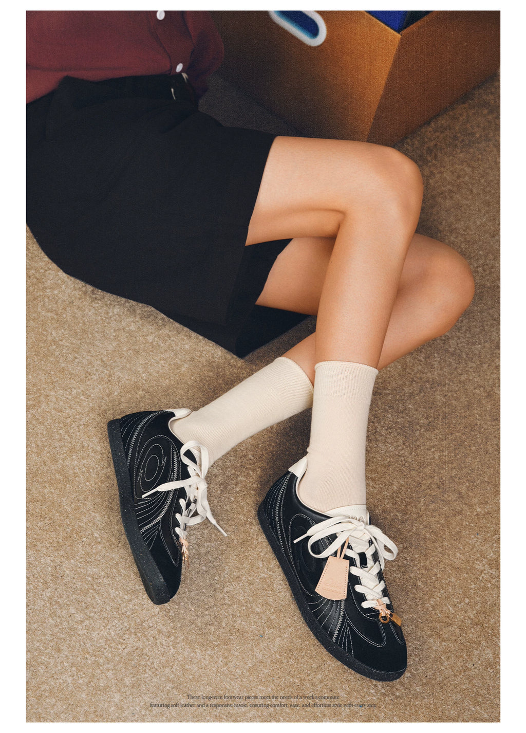 OLD ORDER Leather Retro Training Sneaker