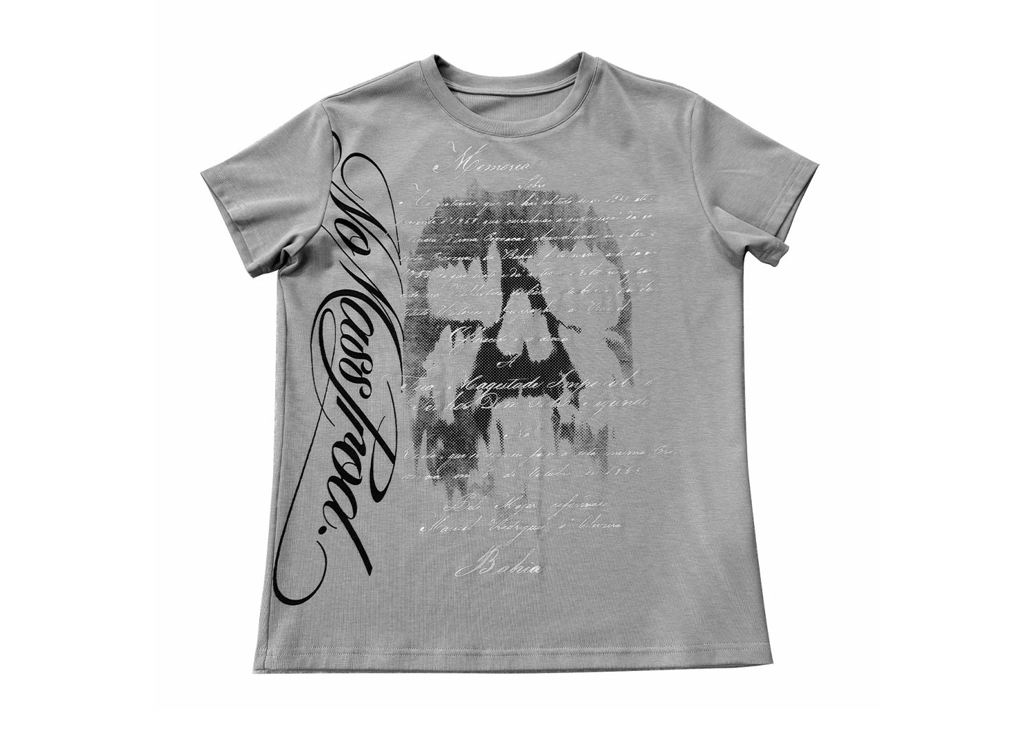No E Mosen Retro Front Shoulder Casual Short Tee