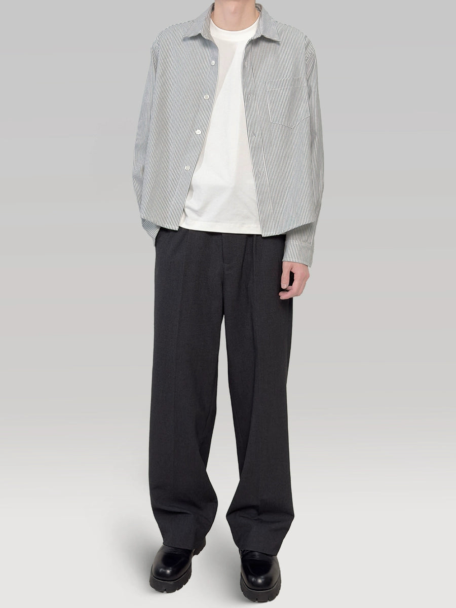 PLUS NO LOGO Striped Shoulder Shirt