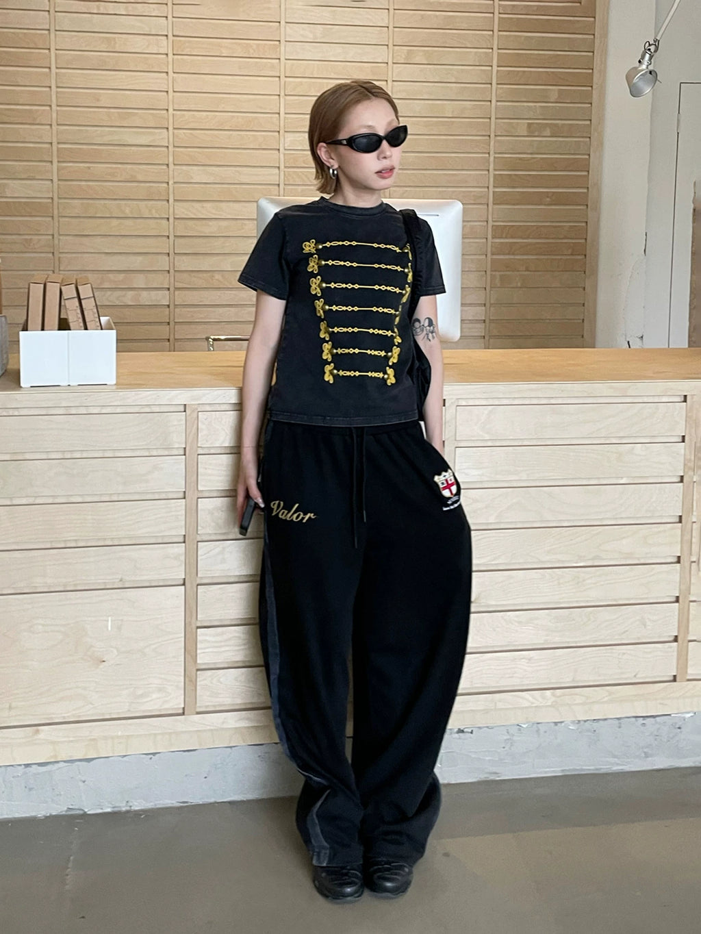 MMBBT Front Shoulder Crew Neck Short Tee
