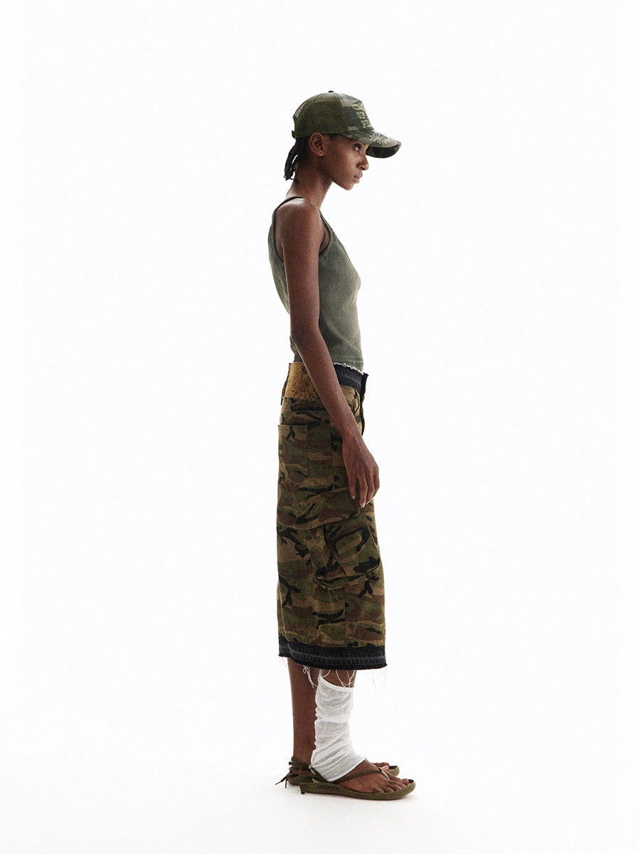 CONP 24SS "Scattered Dandelions" Hand Thread Embroidery Camouflage Truck Cap