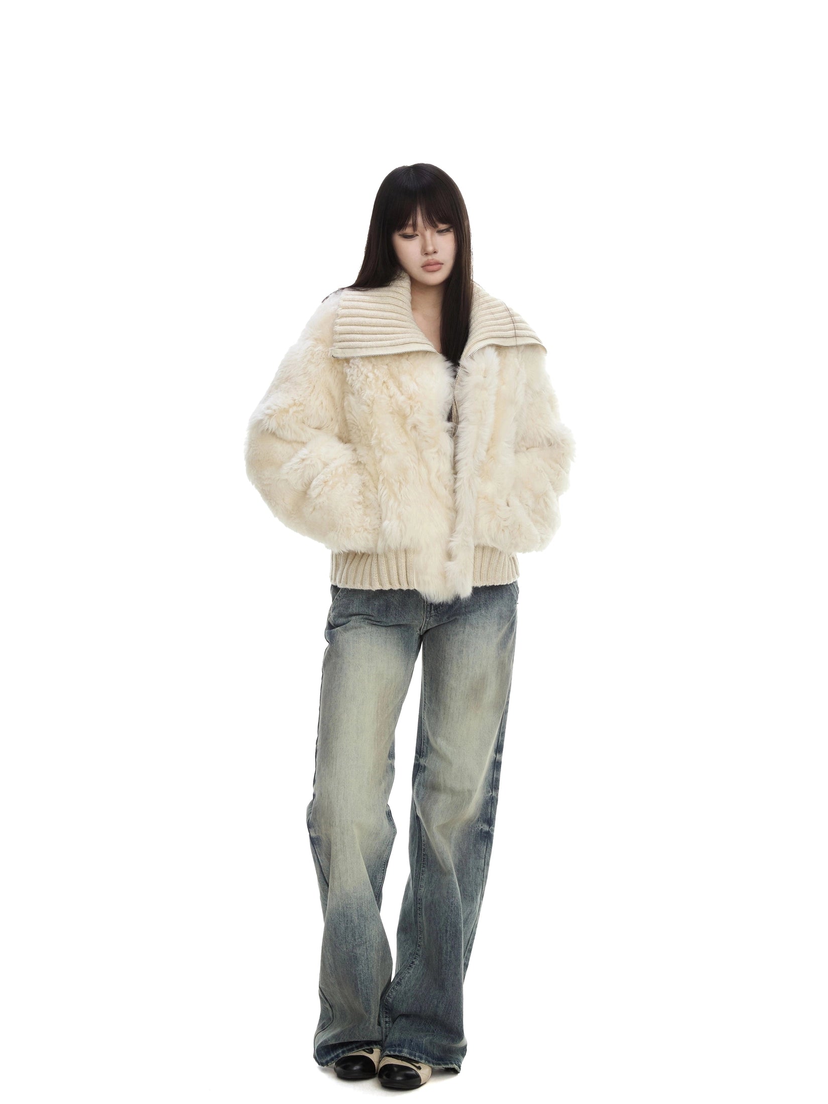 WITHMIN Fleece Warm Casual Versatile Fluffy Jacket