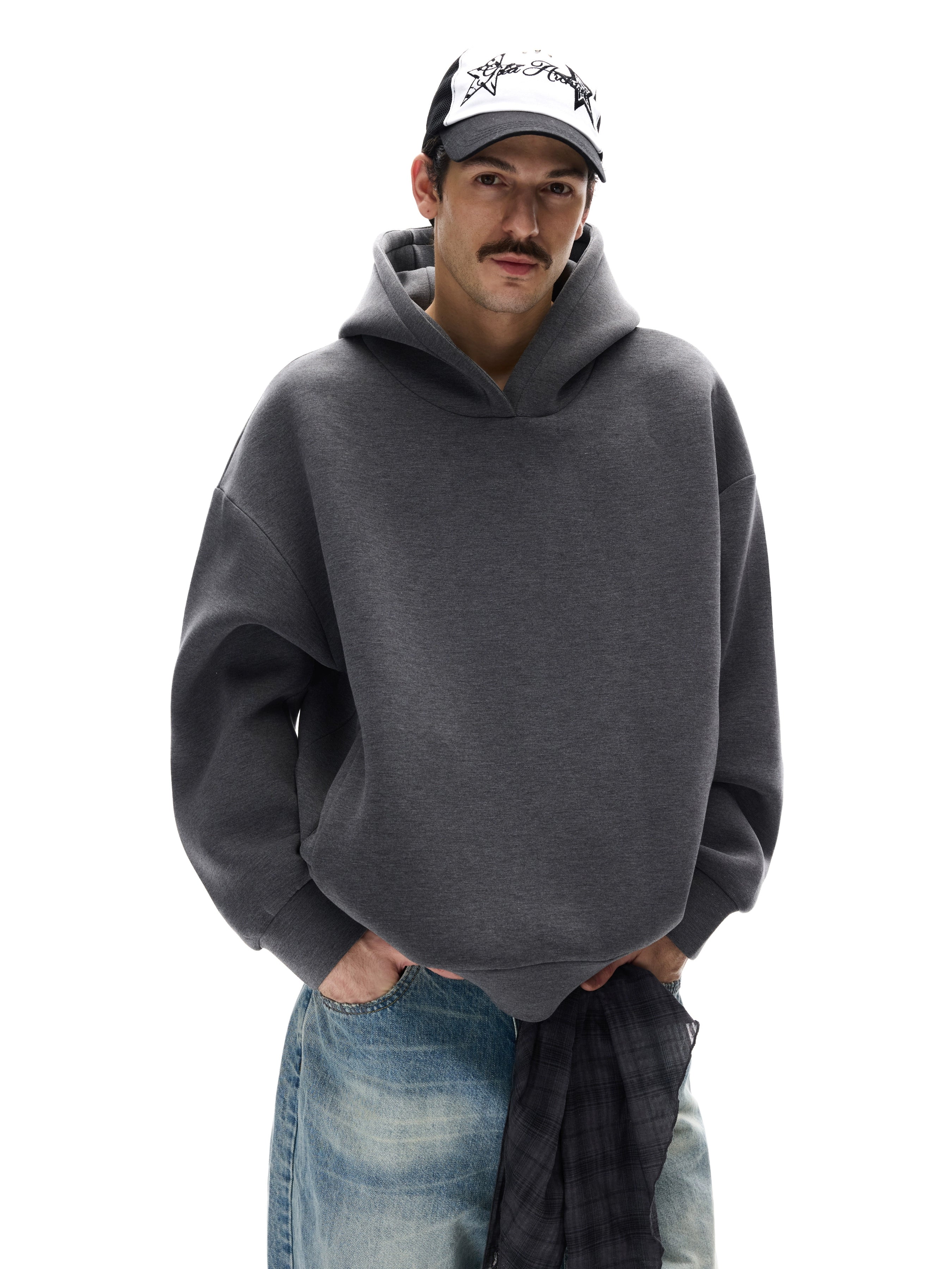 MADWITCH Simple Loose Casual Hooded Sweater