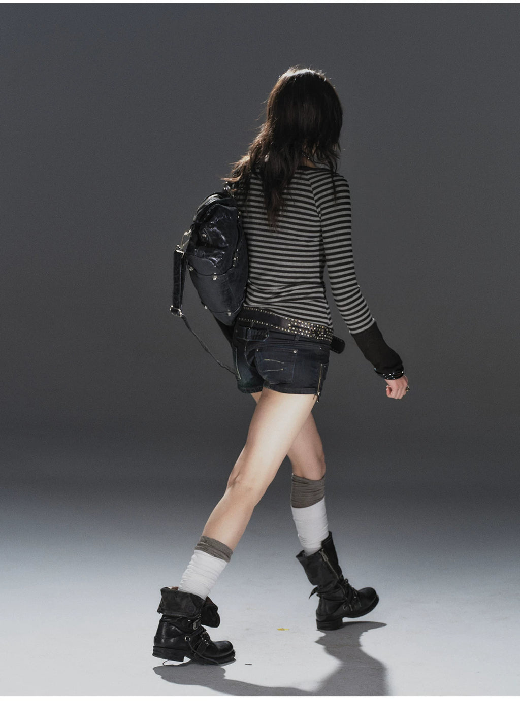 WearAndtear Striped Splicing Slim Sleeve