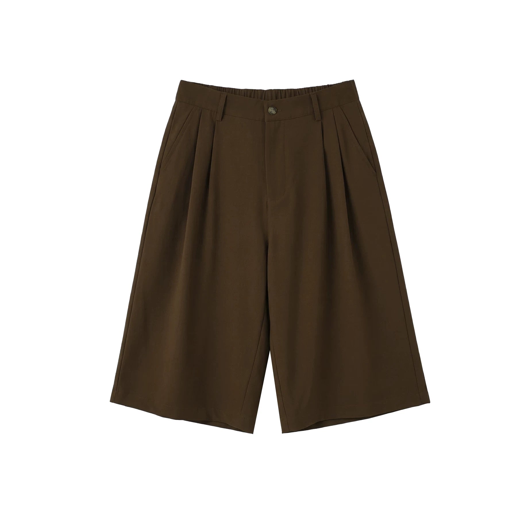 BUTTBILL Vintage Simple Double-pleated Cropped Pants