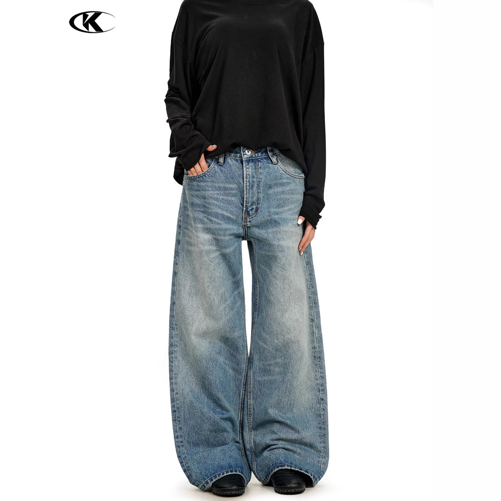 11KN Retro Straight Three-dimensional Slim-fitting and Thin Pants