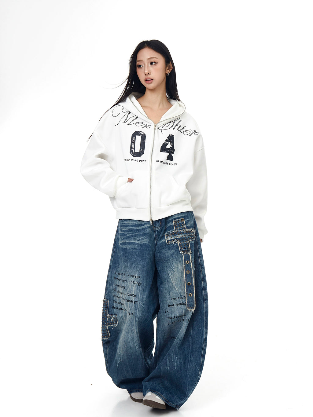 BLACKLISTS Vintage Alphabet Hot Diamond Sweater Jacket
