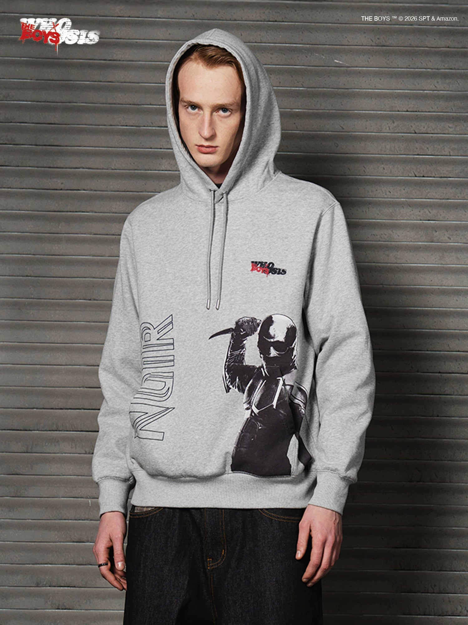 WHOOSIS Logo Print Loose Sweater