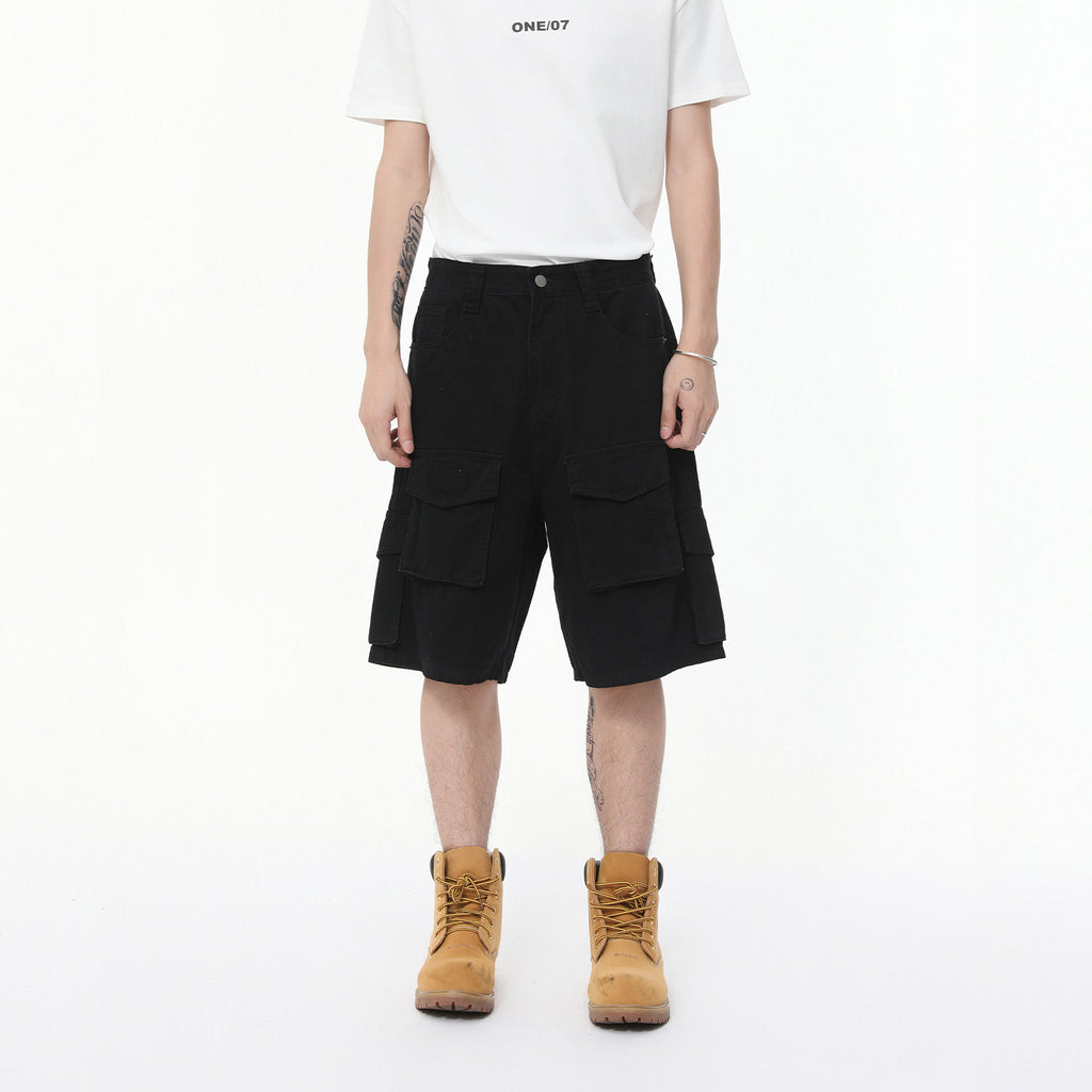 MTLCLOTHES Tooling Denim Casual Loose Pants