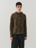 VLABMADE Waffle Green Camouflage Contrast Hooded Long Sleeve