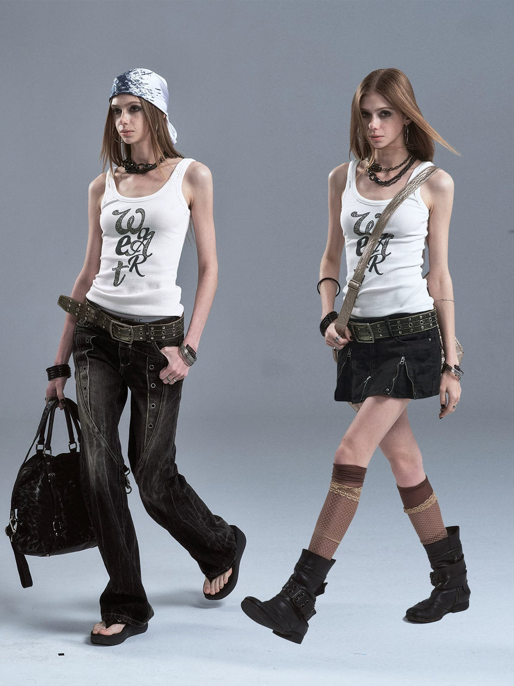 WearAndtear Leopard Print Alphabet Digital Print Elastic Sling
