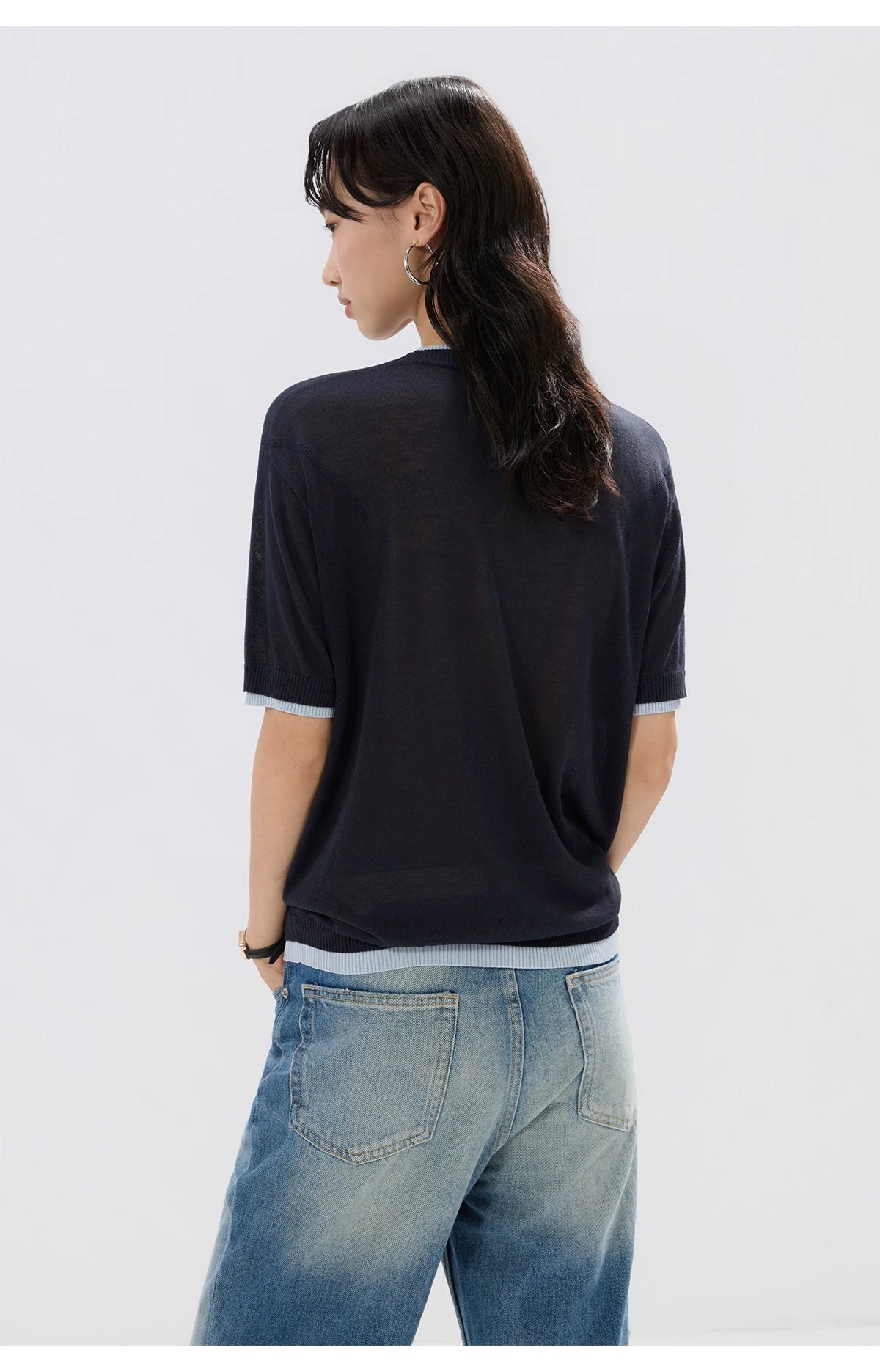 Sameuoo Versatile Casual Knit Tee