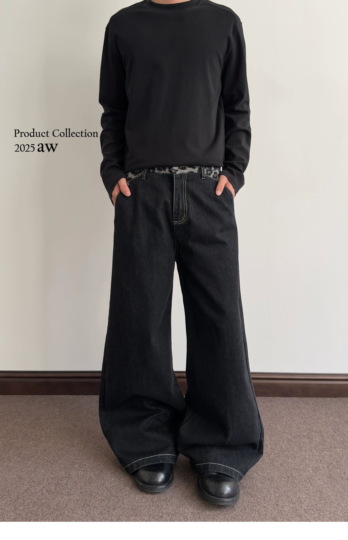 A PUEE Vintage Leopard Patchwork Scimitar Jeans