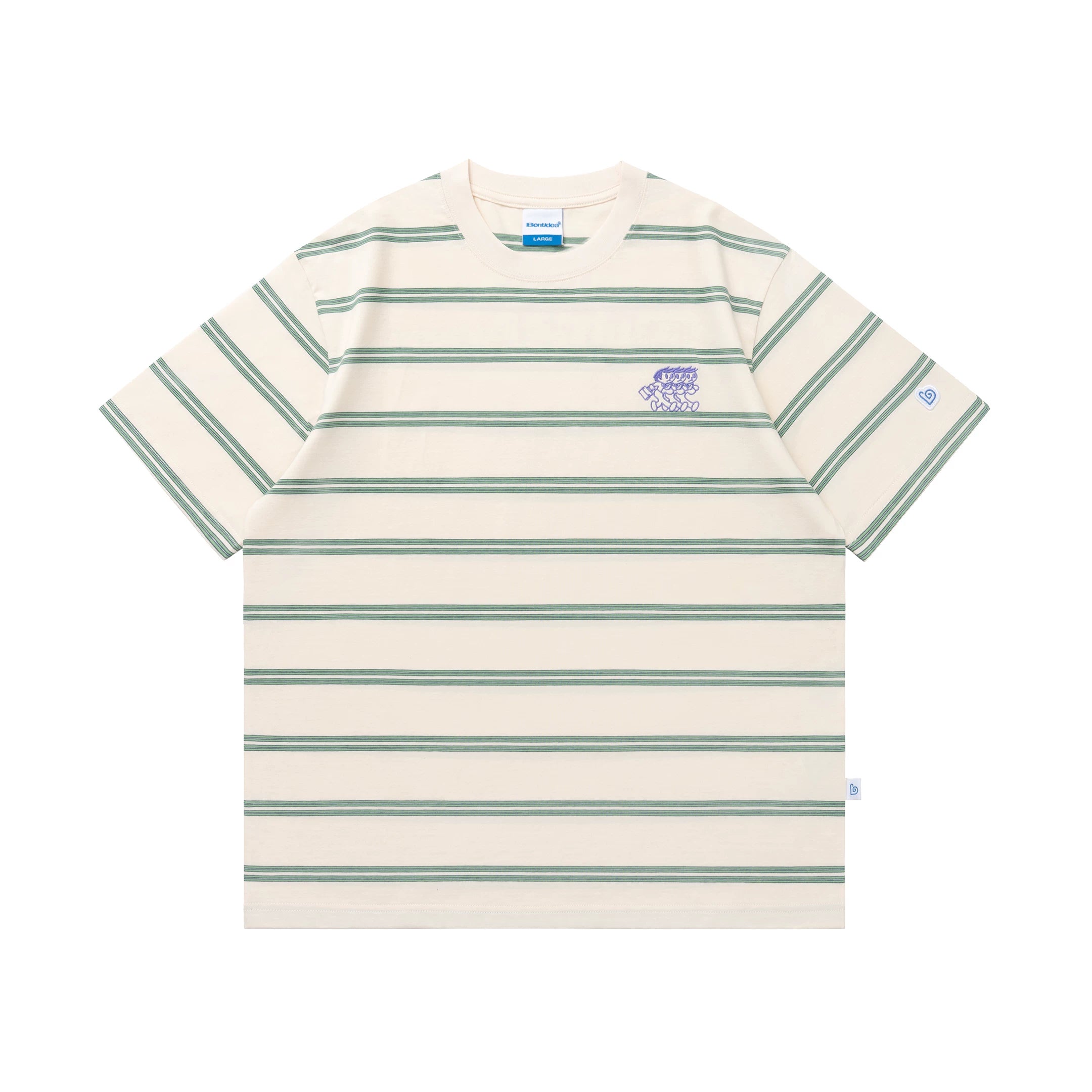 BENT IDEA Vintage Embroidered Striped Tee