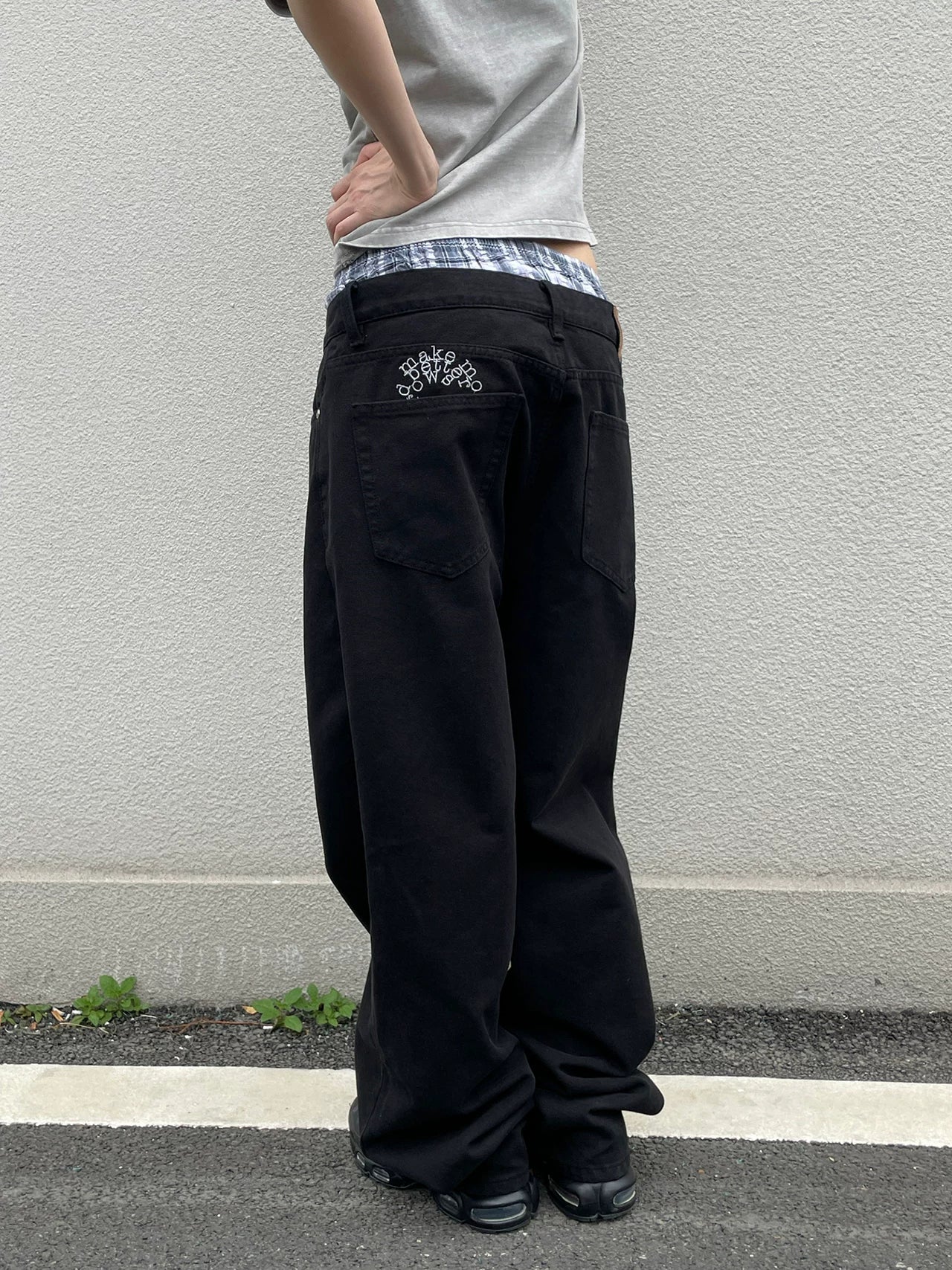 MMBBT Embroidered Casual Versatile Overalls