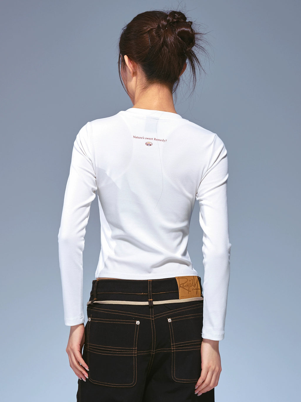 Remedy Fun Jam Print Front Shoulder Slim Short Long Sleeve