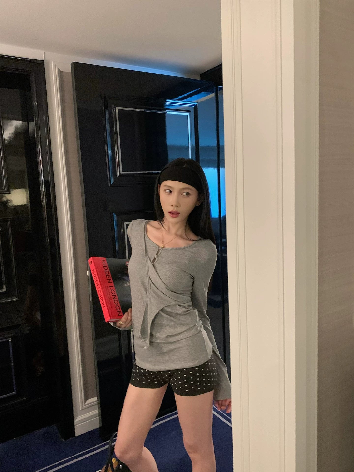 YOUNG KYLIN Slim-fit Two-wear Design Long-sleeved Dress
