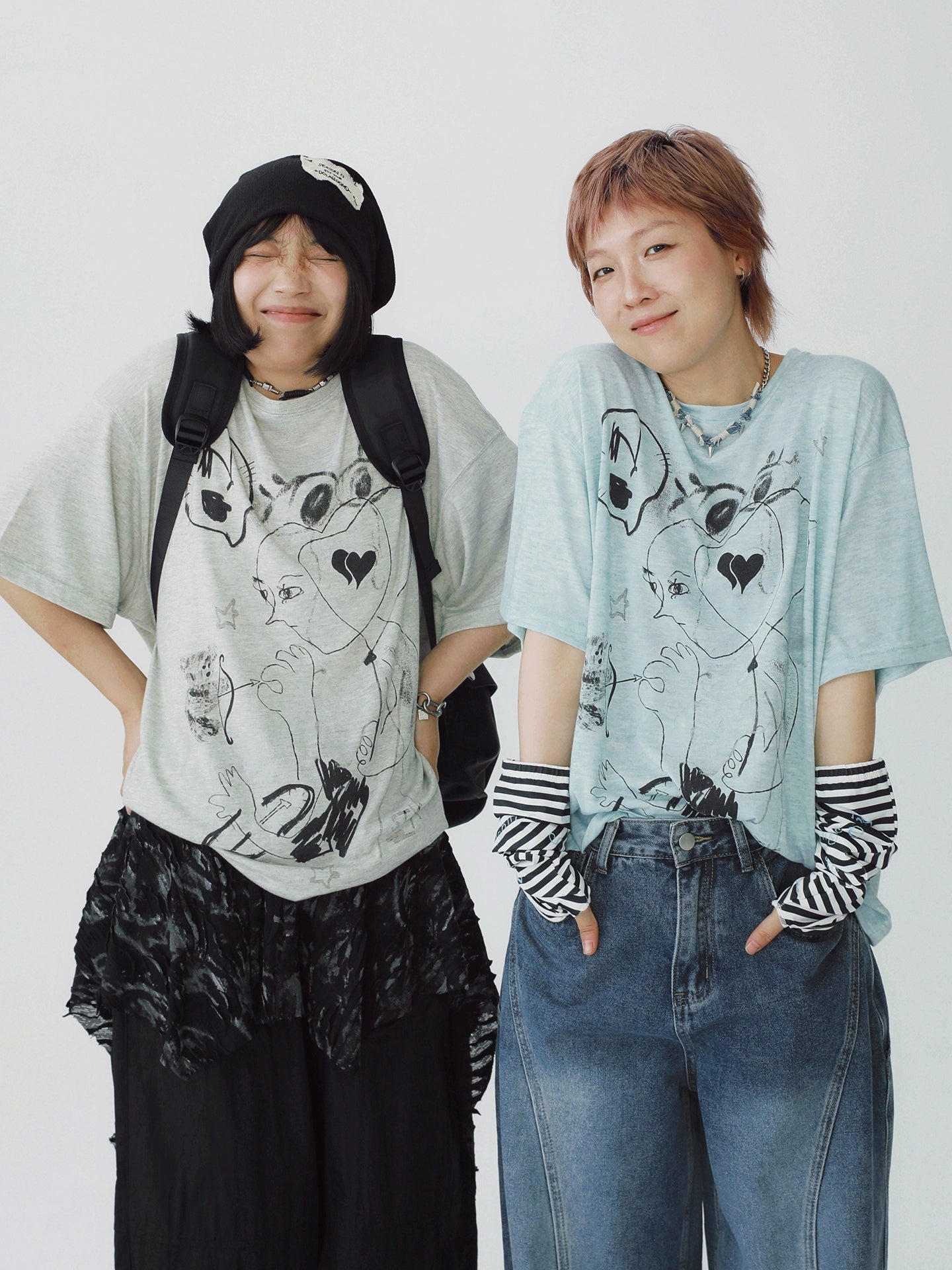 STILLYOU Love Line Graffiti Print Tee