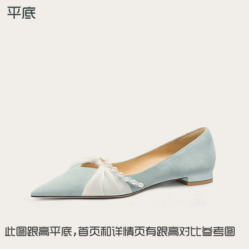 Lily Wei Pearl Bow Heels