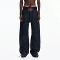 PEOPLESENSE Versatile Straight Loose Roll Jeans