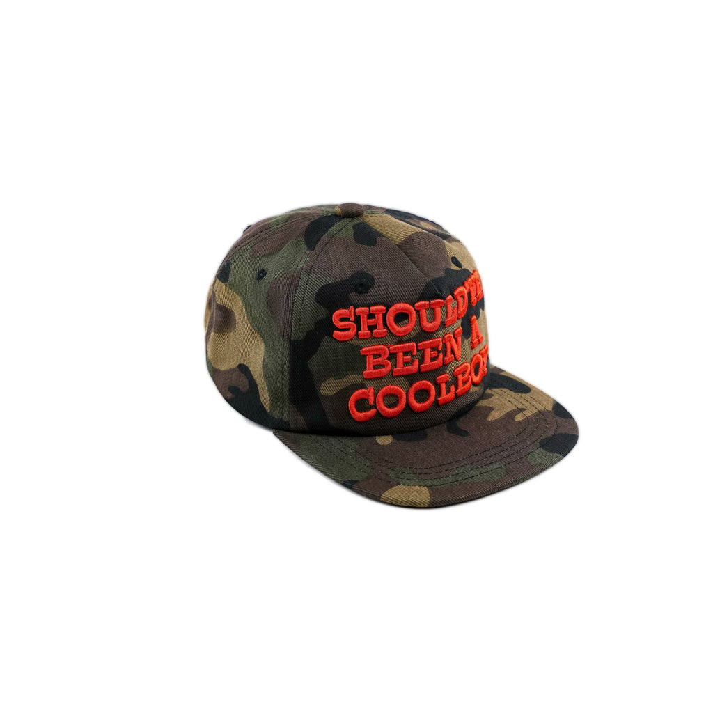 LIBERAFIT Tagline Embroidery Camouflage Leopard Print Baseball Cap