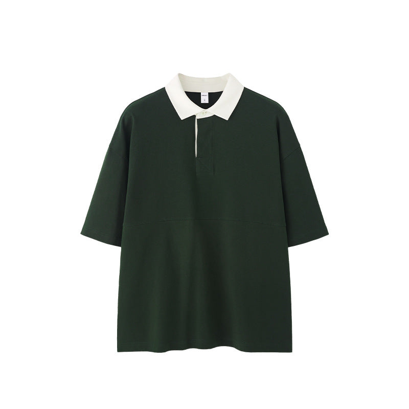 INF White Lapel Mountain Outdoor Contrast Color POLO Shirt