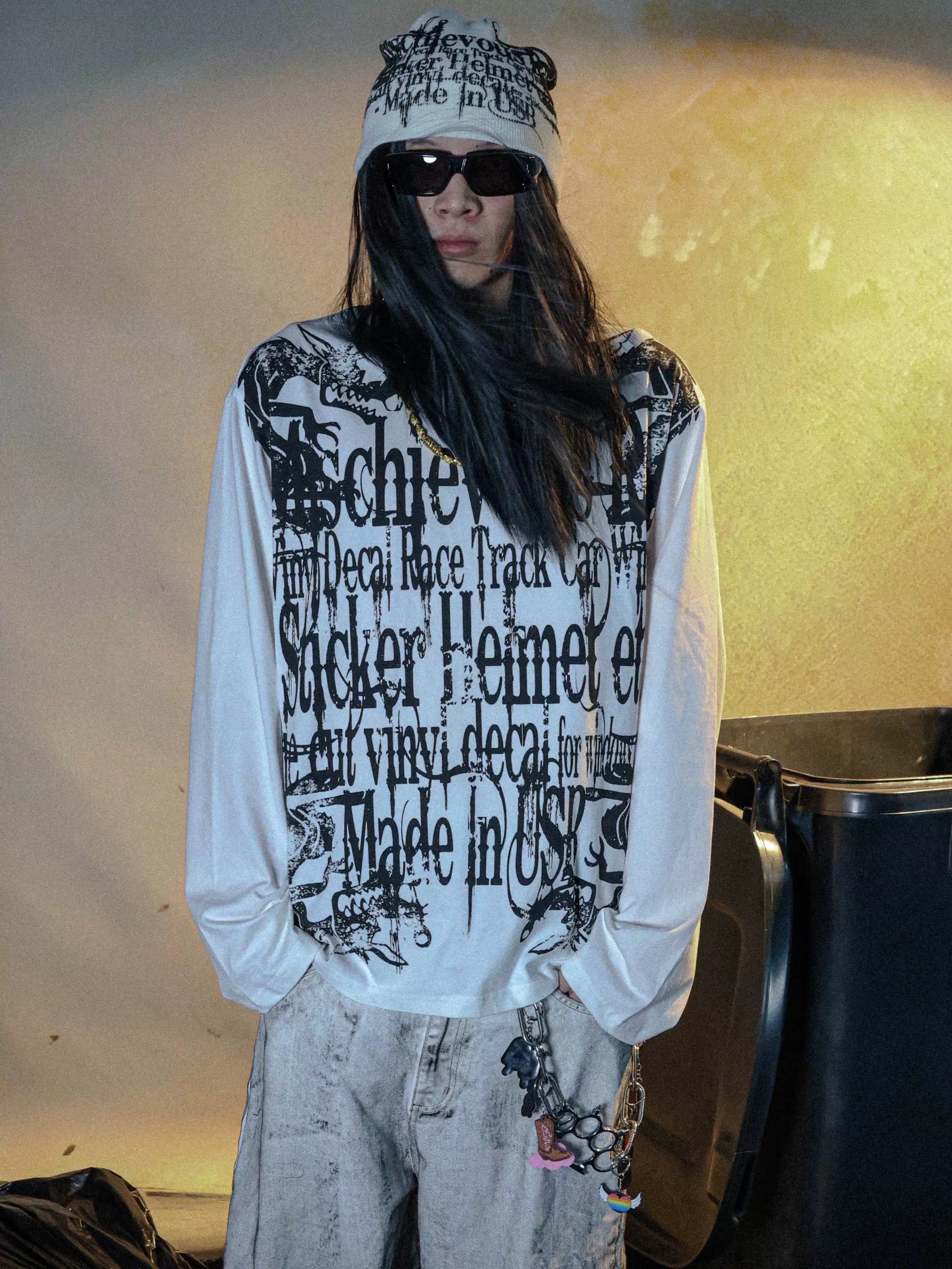 PCCVISION Casual Crew Neck Loose Long Sleeves