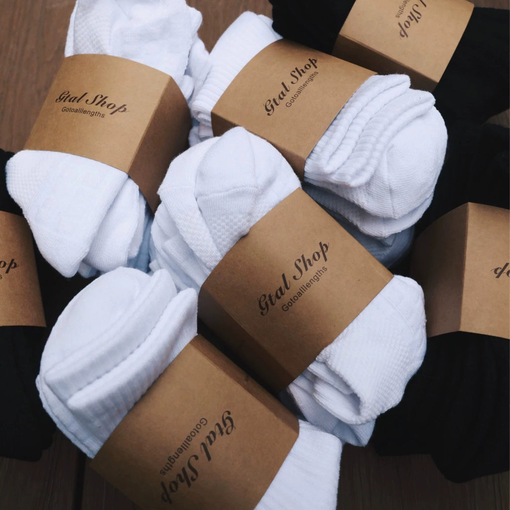 GTAL deodorant black and white summer sports non-pure cotton socks