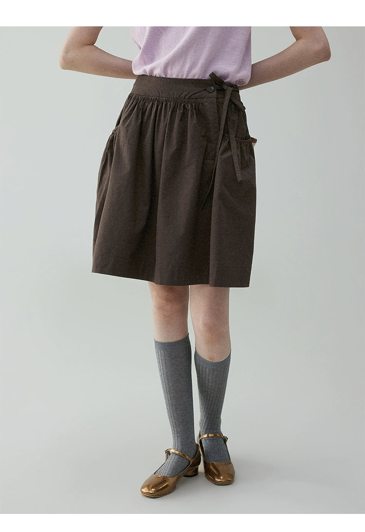 VOOE Vintage High Waist Strap Skirt