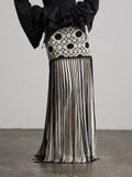 INDULGE Fringed Panelled Skirt
