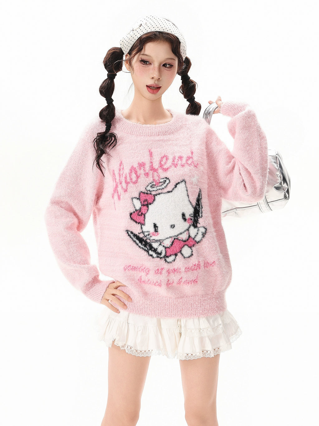 BF. BORFEND Cute Kitty Cat Crew Neck Sweater
