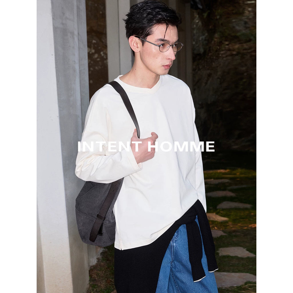 INTENT V-Neck Casual Bottom Long Sleeve