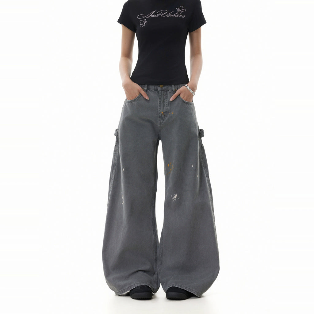 BTSG Retro Ink Splashing Point Scimitar Tooling Slacks