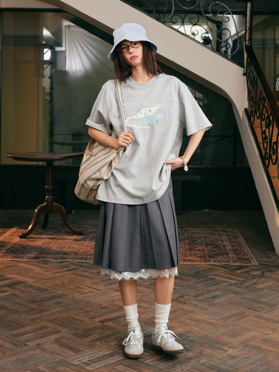 HACR Patchwork Floral Vitality Embroidery Tee