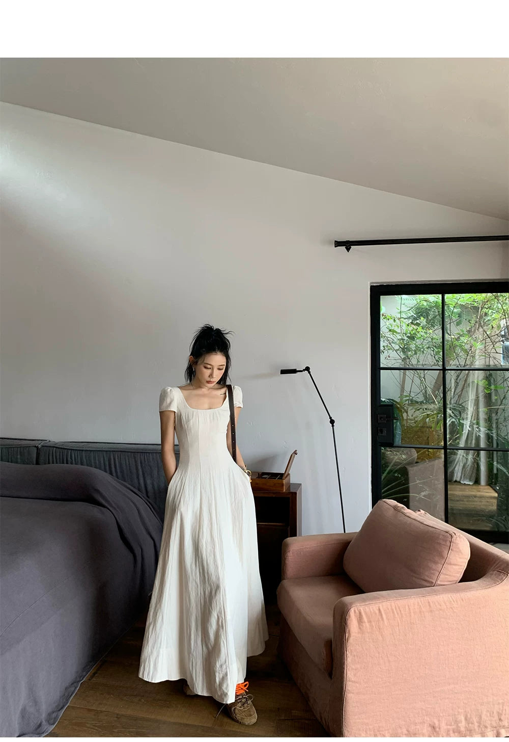 YOUNG KYLIN Lazy and Loose Waist Long Skirt