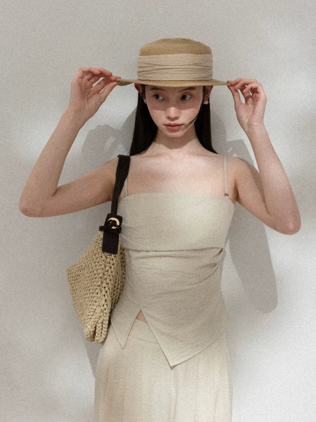 Cantonstory Backless Sleeveless Strap Casual Pants Set