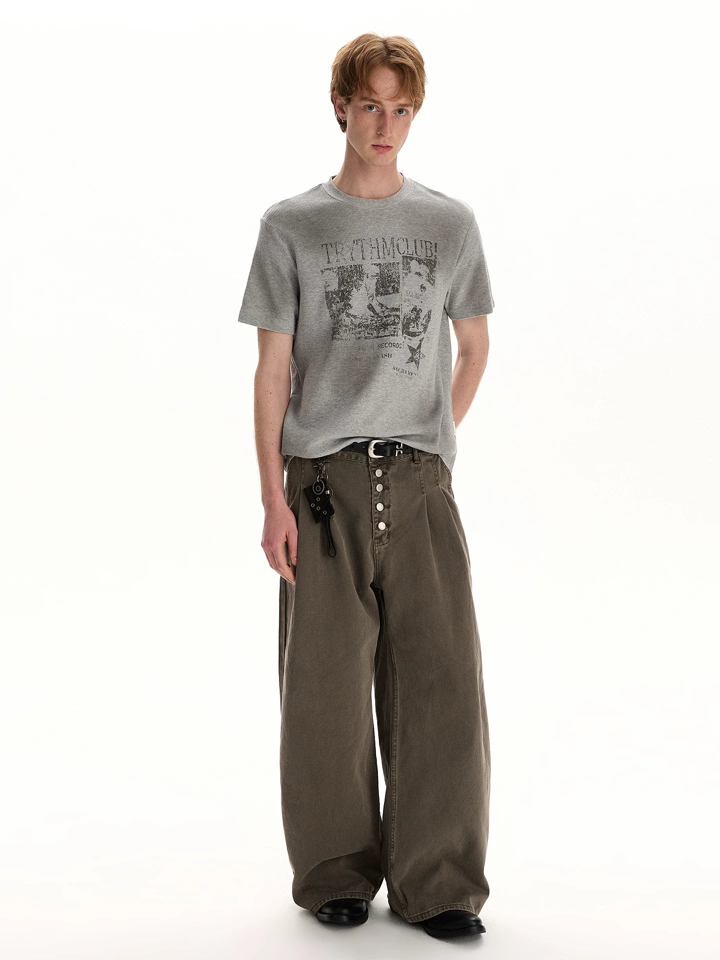 A PUEE Street Retro Vintage Print T-Shirt – Slim Fit Skin-Friendly Top